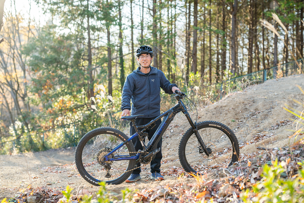 マウンテンバイクとの写真